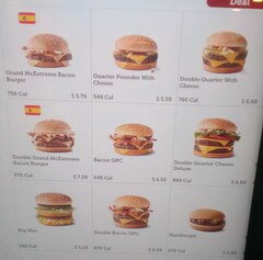 Prix de la restauration rapide en Amérique, McDonald's à Los Angeles, prix des hamburgers. 