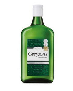 Prix de l'alcool en Grande-Bretagne dans un supermarché, Greyson's London Dry Gin