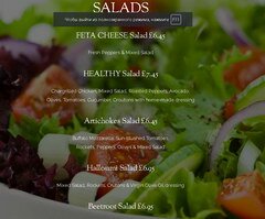 Günstiges Londoner Café-Essen, Salate