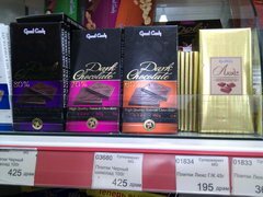 Lebensmittelpreise in Eriwanien, verschiedene Schokolade 