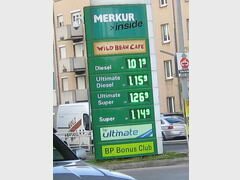 Prix des transports à Vienne, Le coût de l'essence