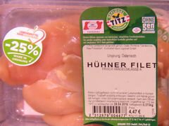 Lebensmittelpreise in Österreich, Hühnerfilet
