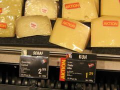 Lebensmittelpreise für Österreich in Wien, Käse