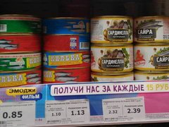 Lebensmittelpreise in Minsk, Fischkonserven