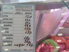 Lebensmittelpreise in Minsk, Markthühner in Belarus