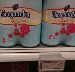 Preise für belgisches Supermarktbier, Hougardin Pink