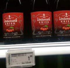 Bierpreise in Belgien im Supermarkt, Lindemans kriek