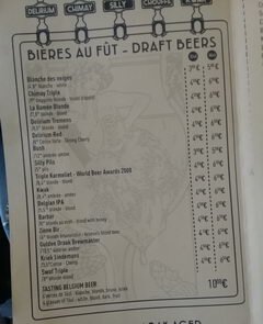Preise für Bars in Brüssel, Preise für Bierbars