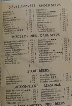 Barpreise in Brüssel, Verschiedene Flaschenbiere