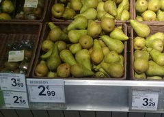 Le coût des légumes et des fruits en Belgique, poires