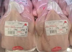 Lebensmittelpreise in Brüssel, ganzes Huhn