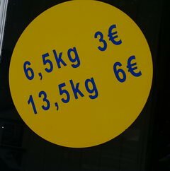 Preise für Dienstleistungen in Belgien, Wäschereipreise
