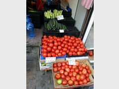 Lebensmittelpreise in Sofia, Tomaten und Gurken
