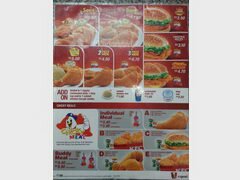 Brunei Lebensmittelpreise, KFC Preise