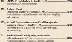 Preise im billigen Restaurant für Touristen in Prag, tschechische Spezialitäten