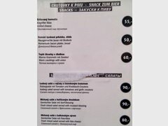 Lebensmittelpreise in Cesky Krumlov (Tschechische Republik), Biersnacks und Salate