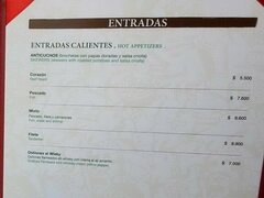 Preise in Chile in Restaurants, Scharfe Gerichte