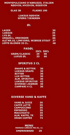 Preise in Dänemark in Bars, Bier und anderen alkoholischen Getränken