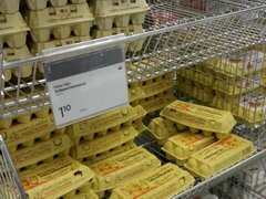 Preise für Lebensmittel in Geschäften in Tallinn, Eier