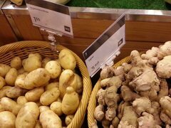 Prix de l'alimentation en magasins à Tallinn, Pommes de terre et Gingembre