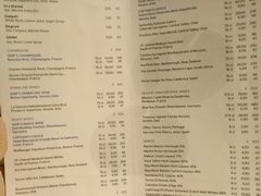 Spirituosenpreise auf der Silja Line Fähre, Weinkarte an der Bar