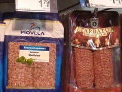 Prix des produits d'épicerie en Estonie, Saucisses en tranches