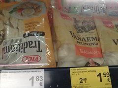 Lebensmittelpreise in Estland, gefrorene Knödel