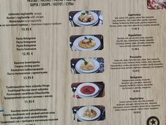 Restaurantpreise in Tallinn, Pizza und Pasta