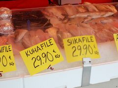 Lebensmittelpreise in Finnland, Fischpreise auf dem Markt