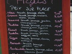Preise in Frankreich in Cafés, Preise in Pizzerien