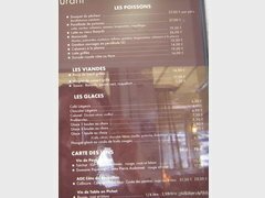 Prix en France, menus de restaurant - plats principaux