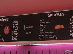 Französische Café-Preise, Pfannkuchen in Cafés
