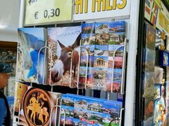 Preise in Athen, Griechenland für Souvenirs, Postkarten