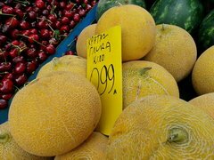 Lebensmittelpreise in Athen, Griechenland für Obst, Melone