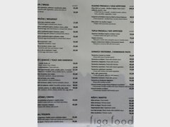 Lebensmittel und Restaurantpreise in Trogir und Split, Café-Menüs