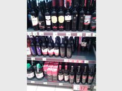 Produktpreise in Zagreb (Kroatien), Verschiedene Weine