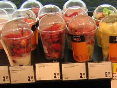 Prix des aliments à Zagreb (Croatie), Fruits en coupes