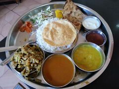Essen in Goa, Indien, Thali in Goa