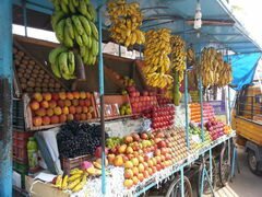 Lebensmittelmärkte in Indien, Foto eines Marktstandes in Cochin