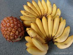 Indonésie prix d'épicerie, Bananes et ananas