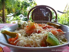 Lebensmittelpreise in Indonesien in einem Restaurant, Veganes Mittagessen