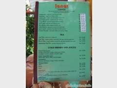 Essenskosten auf Bali für einen Touristen, Tee- und Kaffeepreise in einem Café auf Bali