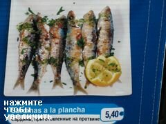 Mahlzeit in Spanien, Sardinenportion im Cafe