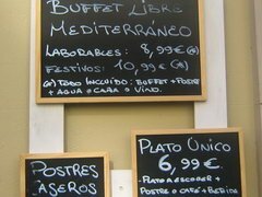 Preise für eine Mahlzeit in Barcelona, Preise für den Eintritt zu einem Buffet