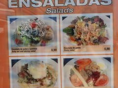 Preise in Cafés und Restaurants in Barcelona, Asiatische Salate