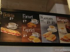 Preise in Barcelona Cafe, Sandwiches zum Mittagessen