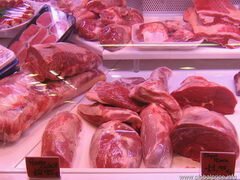Preise auf dem Markt von Barcelona, billigeres Fleisch