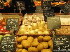 Lebensmittelpreise in Barcelona, Gemüse in einem Supermarkt