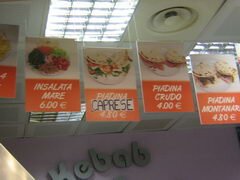 Lebensmittelpreise in Italien, Preise in Kebab-Cafés