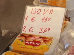 Lebensmittelpreise in Venedig, Eier